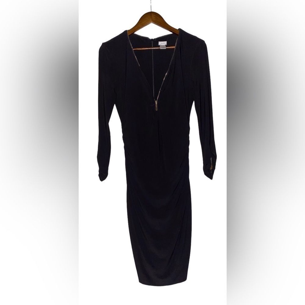 VTG Cache Bodycon h Black Ruched Dress Women M Grunge Goth Dark Romance